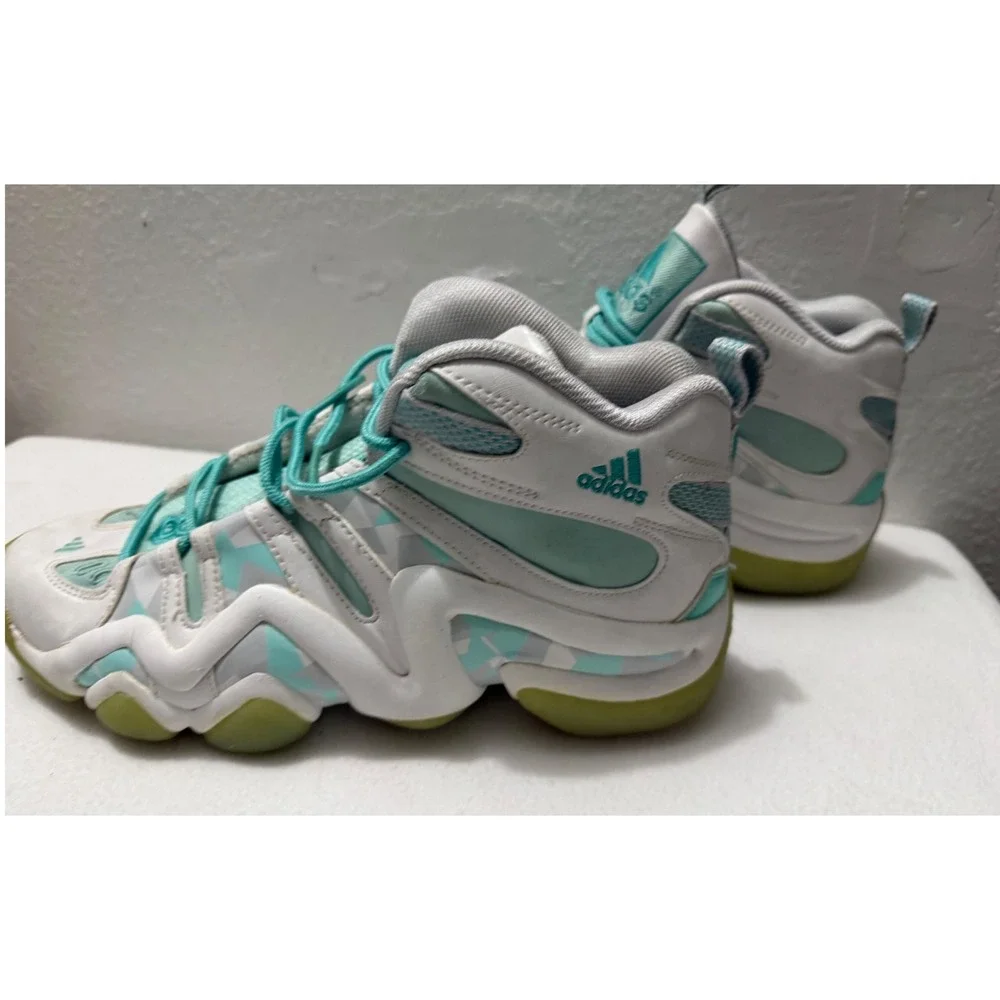 Adidas Crazy 8 Basketball Shoes Mens 10 White Teal Excellent Retro C75759
